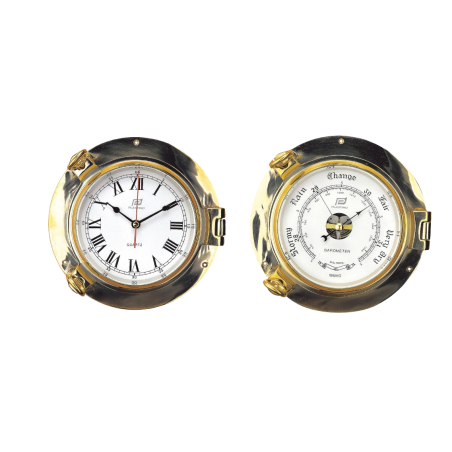 Plastimo 6 inch clock set brass 220mm 12763-12762