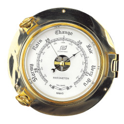 Plastimo 6 inch clock set brass 220mm 12763-12762 barometer
