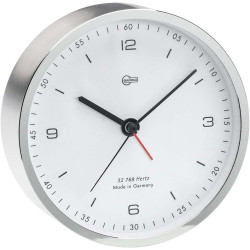Barigo quartz clock with alarm nickled brass Arabic 104mm 601.1MWAL