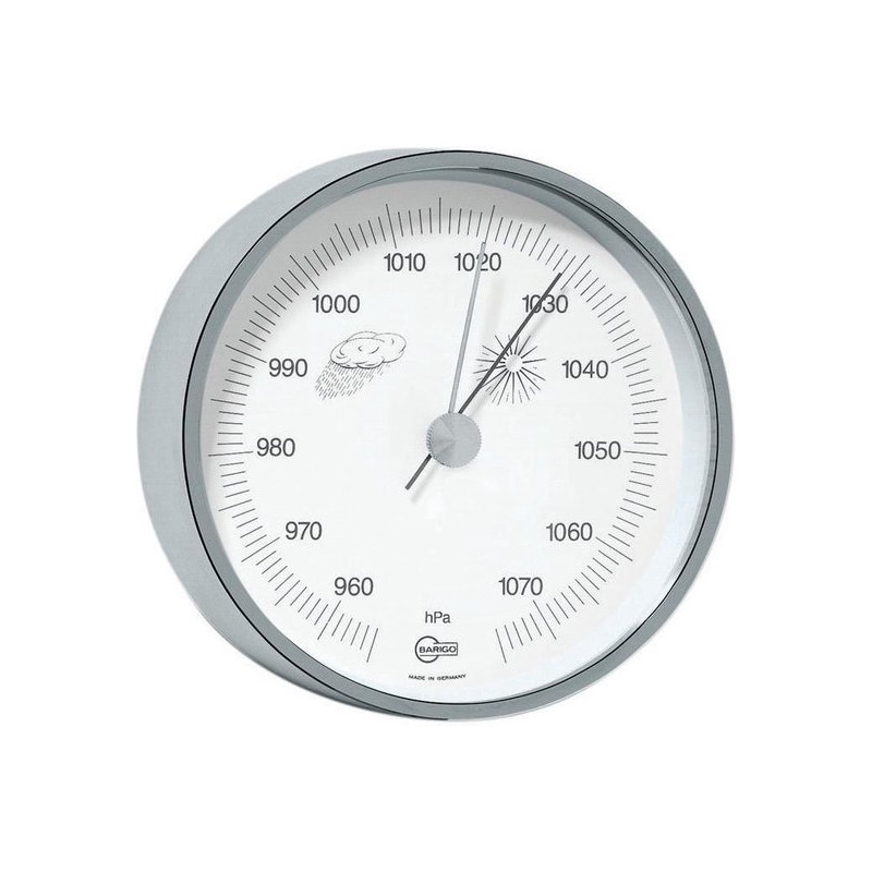 Barigo home barometer nickel plated 85mm 115.1