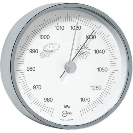 Barigo home barometer nickel plated 85mm 115.1