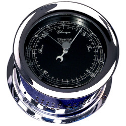Weems & Plath Atlantis Premiere barometer chroom zwarte wijzerplaat 138mm 220704