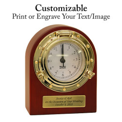 Weems and Plath porthole desk clock 312400 customizable