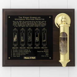 Weems and Plath brass stormglass & plaque set - 200set