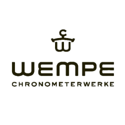 Wempe Bremen II quartz klok chroom Romeins 150mm CW360006 shipsclockshop.com logo