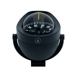 Autonautic Bracket mount compass. 85mm. Flat dial. Black C12-001