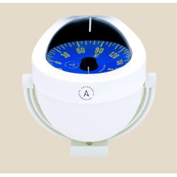 Autonautic Bracket mount compass. 85mm. flat dial. White C12-004