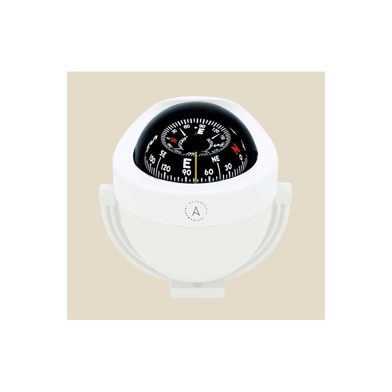 Autonautic Bracket mount compass. 85mm. Cónical dial. White C12-005