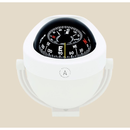 Autonautic Bracket mount compass. 85mm. Cónical dial. White C12-005