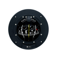 Bulkhead mount compass 85mm flat card - Black Autonautic C9-0030