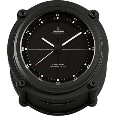 Wempe navigator II Quartz clock aluminum black 130 mm CW550003
