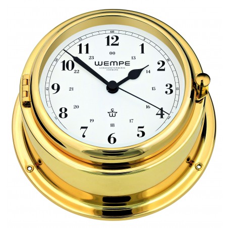 Wempe BREMEN II  ships clock brass Arabic 150mm CW310011