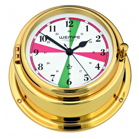 Wempe Bremen II brass Radioroom clock 150mm Arabic CW310014 shipsclockshop.com