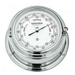 Wempe Bremen II barometer brass chrome-plated 150mm CW360002 shipsclockshop.com