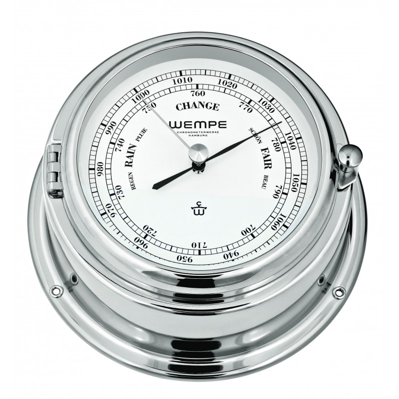 Wempe BREMEN II barometer brass chrome-plated 150mm CW360002