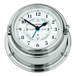 Wempe Bremen II time & tide clock brass chrome Arabic 150mm CW360007 shipsclockshop.com
