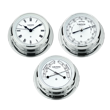 Wempe Skiff clock set chrome-plated 110mm CW090002-CW090004-CW090005