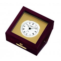 Wempe Ship's clock Pro brass - mahogany Roman, chronometer with certificate CW800005