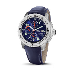 TNG Baltic Cup 43mm blue Leather strap Blue dial TNG10135H