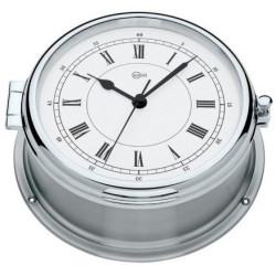 Barigo Professional quartz ships clock stainless steel chrome 180mm Roman 587CRED